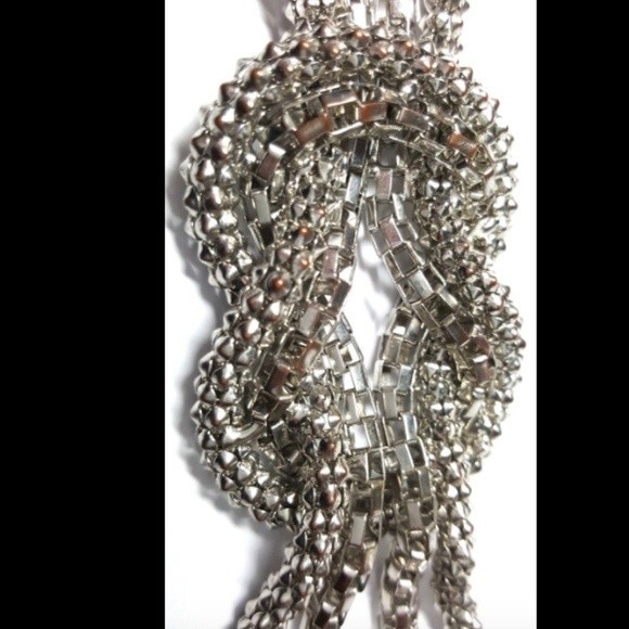 Silver Infinity Knot Bracelet 7" Pewter tone - Picture 6 of 6